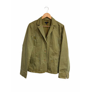 Gap Olive Green Utility Jacket Blazer Cotton Workwear Minimalist Women XL